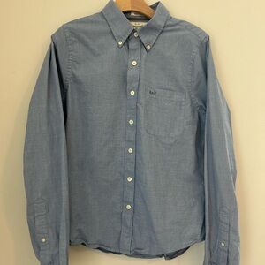 ABERCROMBIE &amp; FITCH Boys Light Blue XL Long Sleeve ButtonUp Shirt Preppy Cla